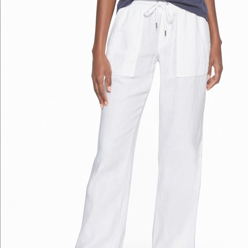 Athleta Bali Linen Pants. White